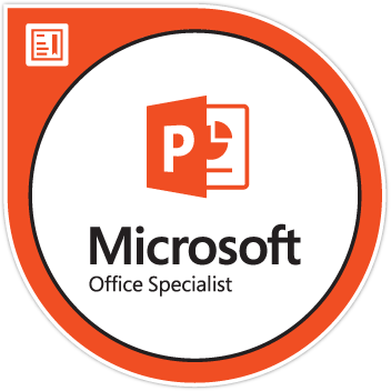 شعار شهادة Microsoft Office Specialist